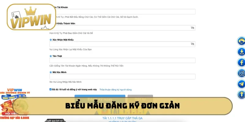 Biểu mẫu đăng ký đơn giản